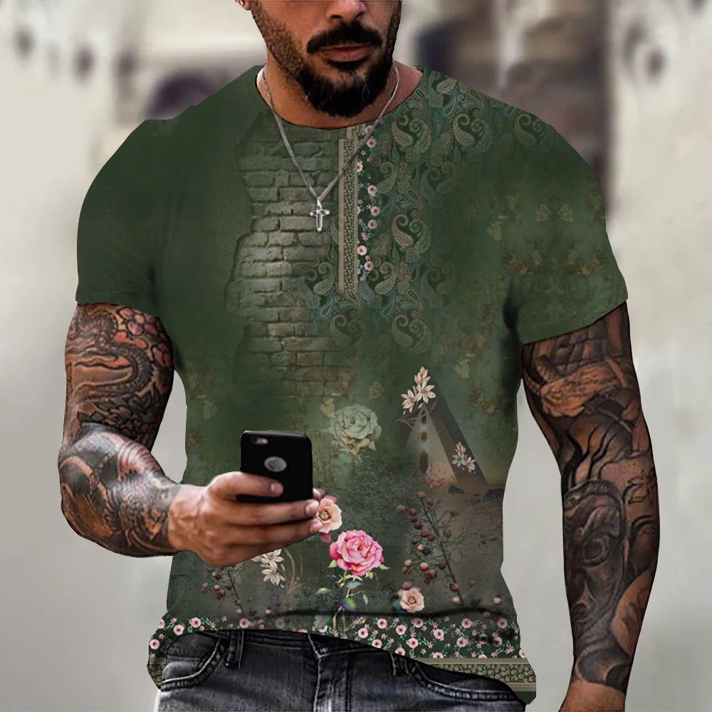 New 3d Flower Colour Mens T-Shirt Fashion Male Clothing Street Casual Short Sleeved Loose Oversized Tshirt Trend Pullover Blouse
New 3d Flower Colour Mens T-Shirt Fashion Male Clothing Street Casual Short Sleeved Loose Oversized Tshirt Trend Pullover Blouse