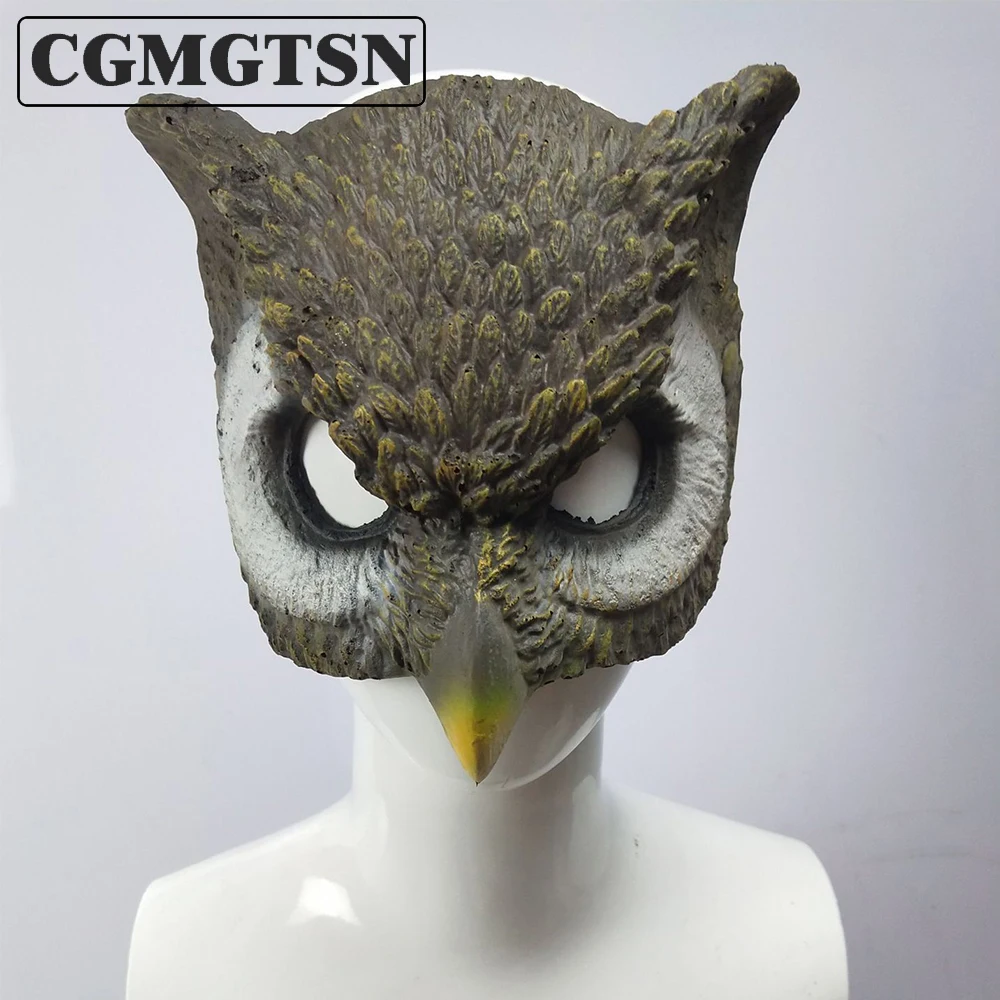 

CGMGTSN Latex Animal Head Owl Mask Funny Photograph Props Party Masks for Theme Masquerade Cosplay Accessories