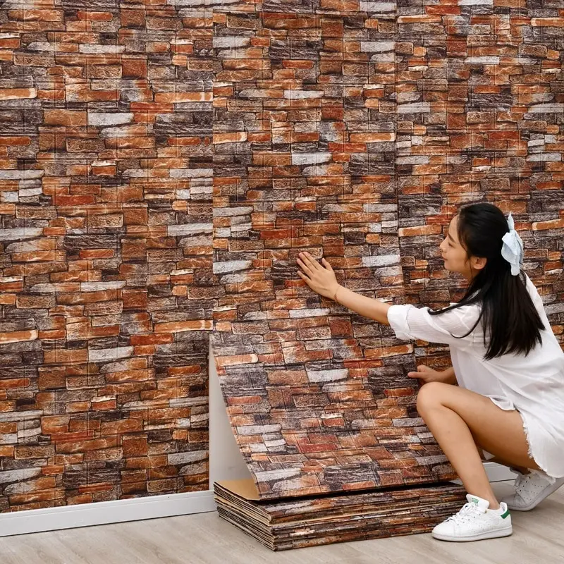 Самоклеящиеся настенные 3d-наклейки, теплые декоративные обои для спальни, с имитацией кирпича из пеноматериала, водонепроницаемые
Самоклеящиеся настенные 3d-наклейки, теплые декоративные обои для спальни, с имитацией кирпича из пеноматериала, водонепроницаемые