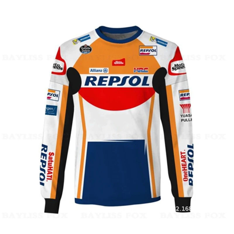 For Honda HRC Repsol Gp Racing Team Long Sleeve Jersey Men's Motorcycle T-Shirts Quick Dry Breathable Cold Feeling Anti-UV
For Honda HRC Repsol Gp Racing Team Long Sleeve Jersey Men's Motorcycle T-Shirts Quick Dry Breathable Cold Feeling Anti-UV