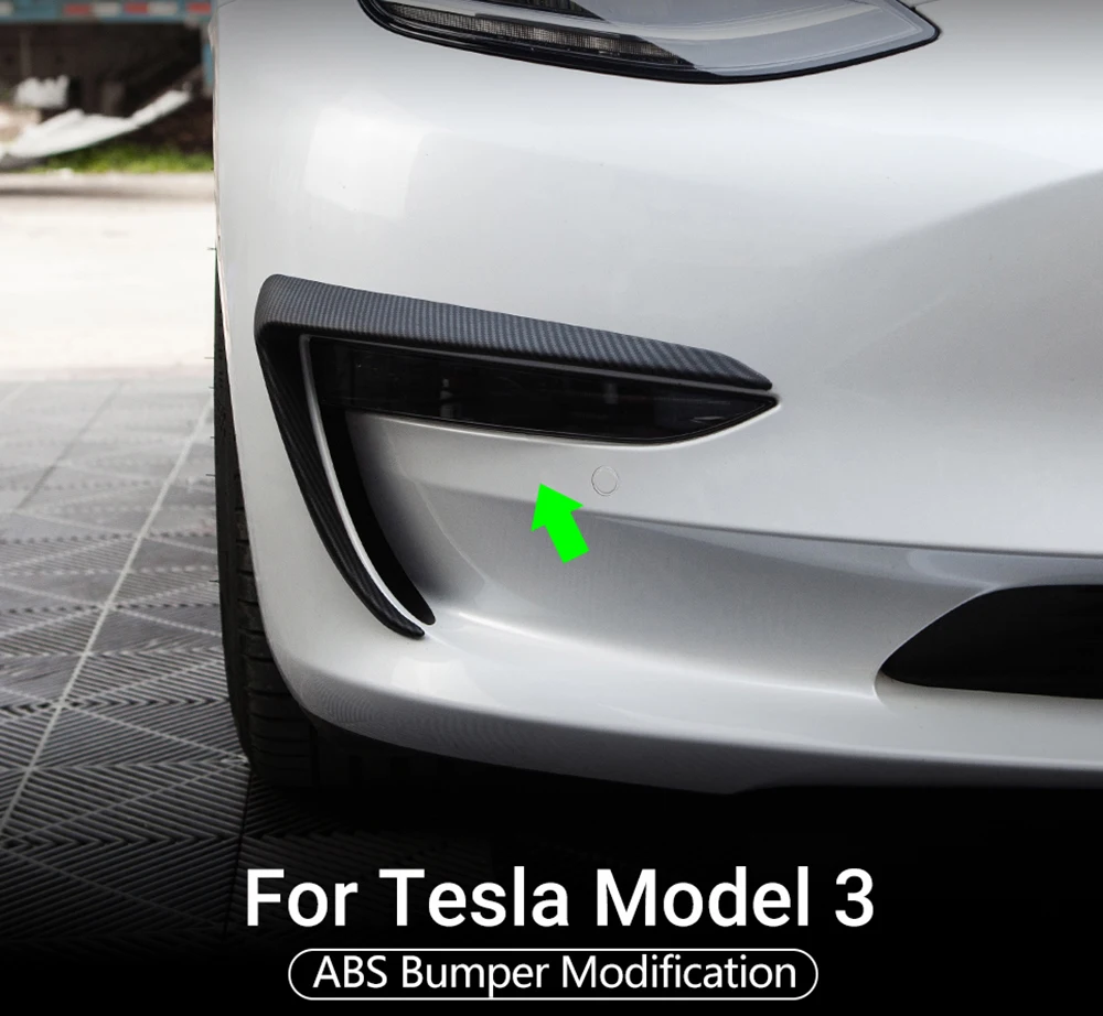 Front Fog Lamps Blade Trim for Tesla Model 3 Car frog lamp Spoiler Styling Decoration Modification ABS Carbon Fiber 2017-2022
Front Fog Lamps Blade Trim for Tesla Model 3 Car frog lamp Spoiler Styling Decoration Modification ABS Carbon Fiber 2017-2022