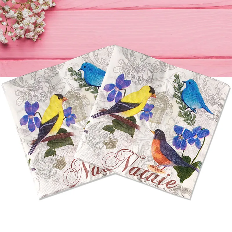 10PCS Birds Flower Printed Paper Napkins Craft Decoupage Serviette For Wedding Birthday Restaurant Party Tissue Table Decoration
10PCS Birds Flower Printed Paper Napkins Craft Decoupage Serviette For Wedding Birthday Restaurant Party Tissue Table Decoration