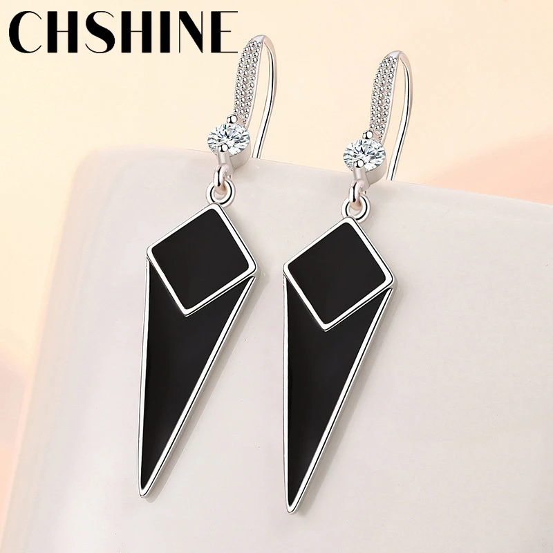 CHSHINE 925 Sterling Silver Rhombus Earrings For Women Banquet Party Gift Fashion Jewelry
CHSHINE 925 Sterling Silver Rhombus Earrings For Women Banquet Party Gift Fashion Jewelry
