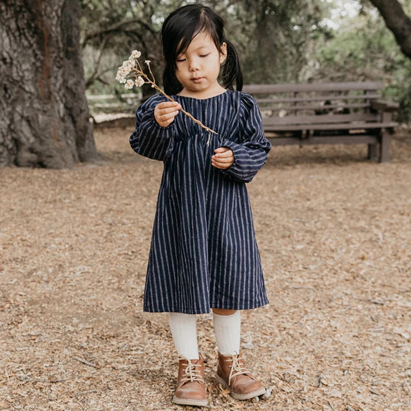 100%Cotton Long Sleeve Retro Striped Girls' Dresses 2023 Autumn New Pullover Round Neck Baby Girl Cute High Waisted Doll Dresses
100%Cotton Long Sleeve Retro Striped Girls' Dresses 2023 Autumn New Pullover Round Neck Baby Girl Cute High Waisted Doll Dresses