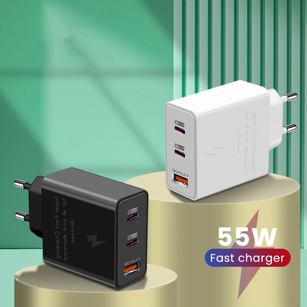 55w USB Type C Charger A+2C Quick Charging Adapter For Xiaomi 13 Oneplus 11 10pro iPhone 14 13 Pro Max POCO F5 Huawei Cell Phone
55w USB Type C Charger A+2C Quick Charging Adapter For Xiaomi 13 Oneplus 11 10pro iPhone 14 13 Pro Max POCO F5 Huawei Cell Phone