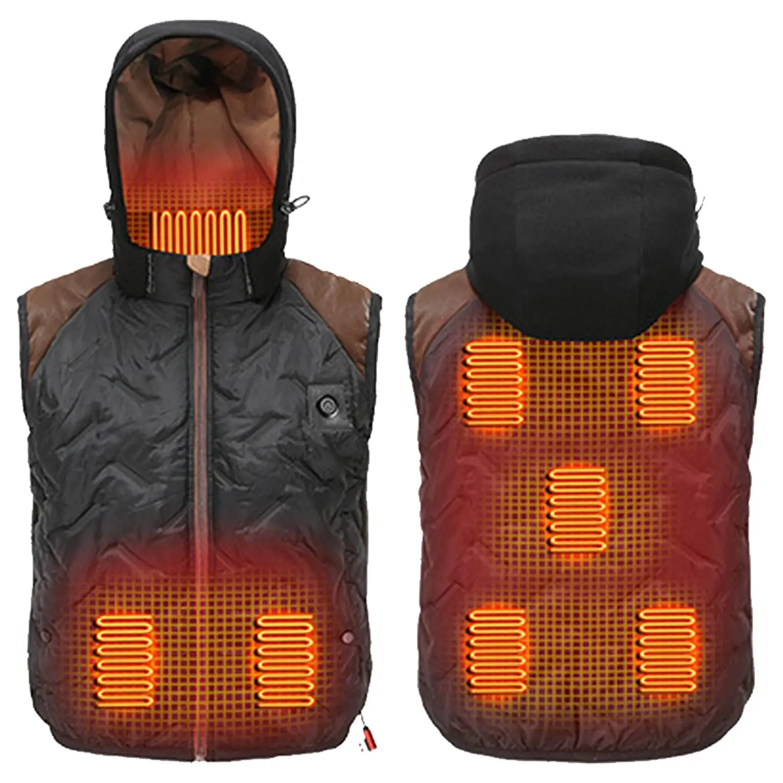 Winter Heated Vest With Hat 8 Area Electric Heating Jacket 3 Temperature Contro Hooded Vest Thermal Clothing For Cycling Camping
Winter Heated Vest With Hat 8 Area Electric Heating Jacket 3 Temperature Contro Hooded Vest Thermal Clothing For Cycling Camping