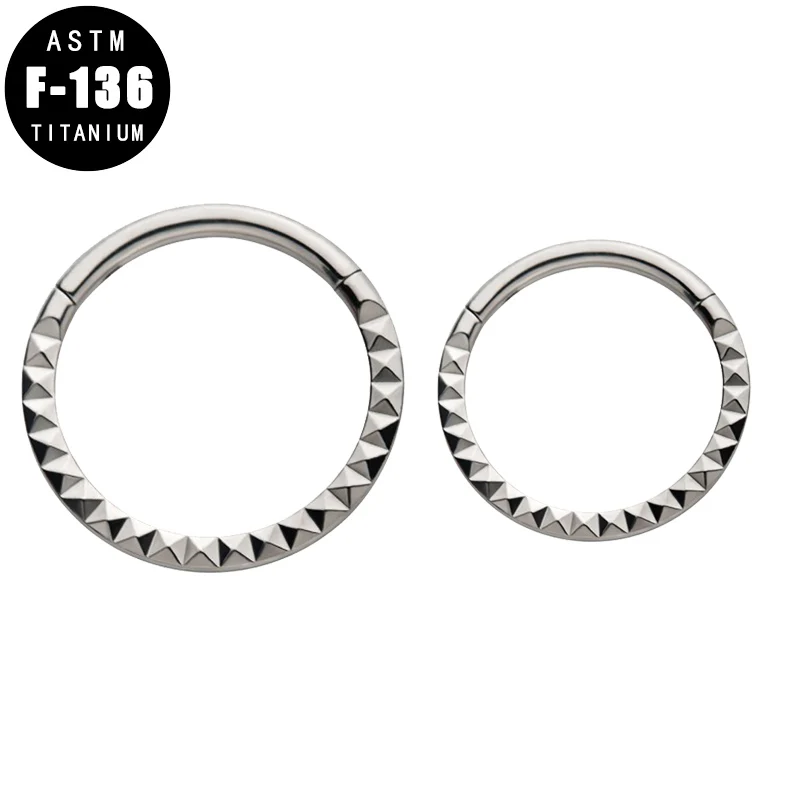 ASTM F136 Titanium Nose Rings Ear Piercing Cartilage Helix Tragus Earrings Hoop Lined Pyramid Cut Front Septum Clicker Jewelry
ASTM F136 Titanium Nose Rings Ear Piercing Cartilage Helix Tragus Earrings Hoop Lined Pyramid Cut Front Septum Clicker Jewelry