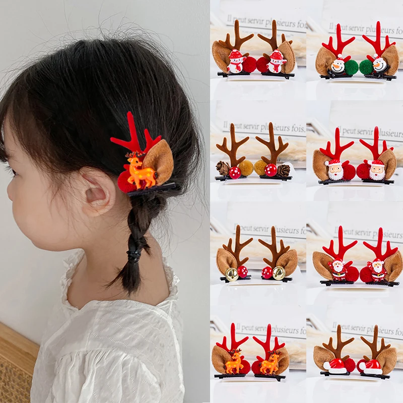 2pcs Christmas Cute Antler Hair Clips Deer Ear Hairpins Festival Snowman Santa Claus Moose Mushroom Headwear Hair Accessories
2pcs Christmas Cute Antler Hair Clips Deer Ear Hairpins Festival Snowman Santa Claus Moose Mushroom Headwear Hair Accessories