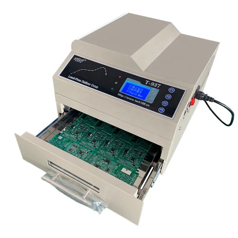

Puhui hot air infrared reflow oven leadfree wave soldering oven T937 desktop SMT reflow oven T-937m
