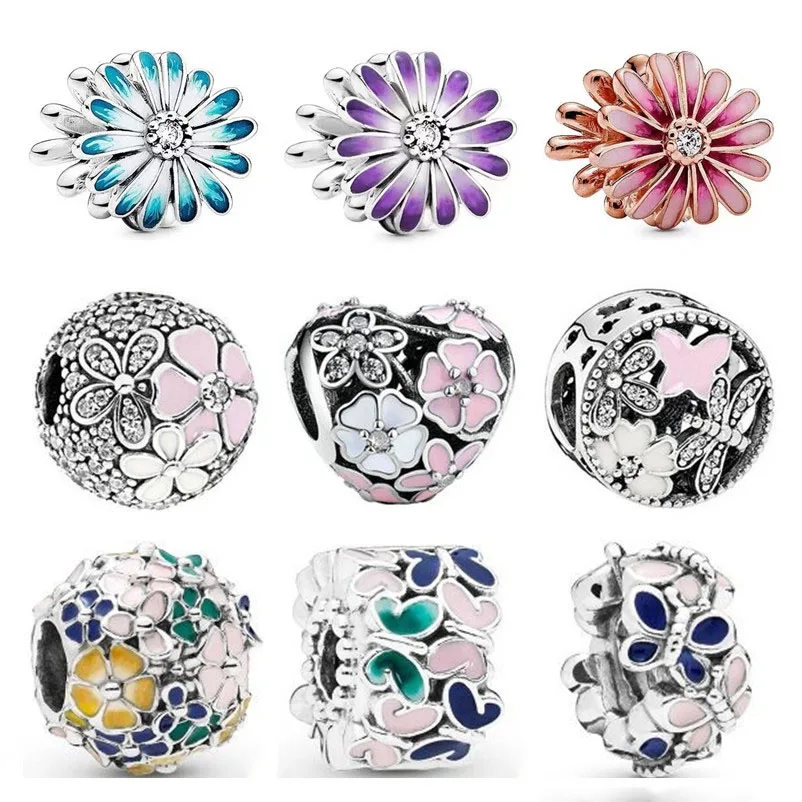 New Fashion Charm Original Pink Love Butterfly Daisy Series Suitable for Bracelet Women Jewelry Gift
New Fashion Charm Original Pink Love Butterfly Daisy Series Suitable for Bracelet Women Jewelry Gift