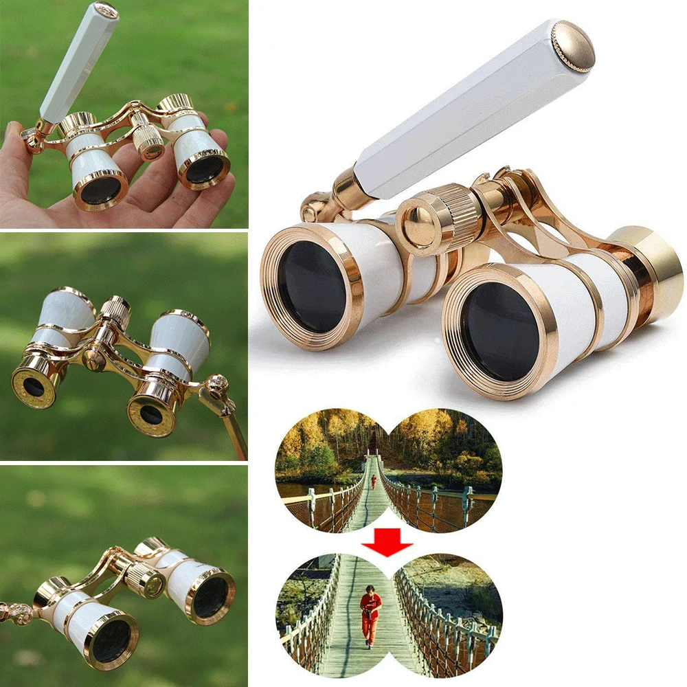 Binocular Telescope with Handle Opera Theater Horse Racing 3X25 Glasses Binocular Vintage Metal Binoculars Telescope for Women
Binocular Telescope with Handle Opera Theater Horse Racing 3X25 Glasses Binocular Vintage Metal Binoculars Telescope for Women