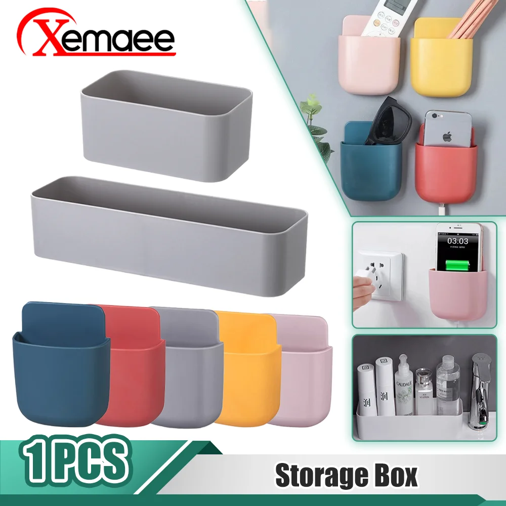 Wall Mounted Cosmetic Storage Box Bathroom Storage Rack Shelf Adhesive Storage Case Remote Control Holder Phone Holder Organizer
Wall Mounted Cosmetic Storage Box Bathroom Storage Rack Shelf Adhesive Storage Case Remote Control Holder Phone Holder Organizer