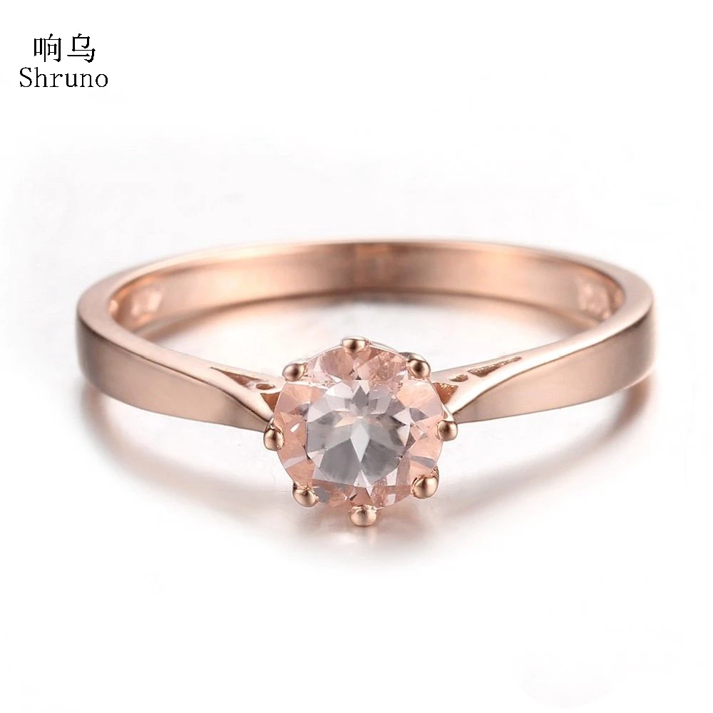 Shruno Sterling Silver 925 Round 5.5mm Natural Morganite Engagement Wedding Ring Women Simple Trendy Jewelry Gemstone Ring
Shruno Sterling Silver 925 Round 5.5mm Natural Morganite Engagement Wedding Ring Women Simple Trendy Jewelry Gemstone Ring