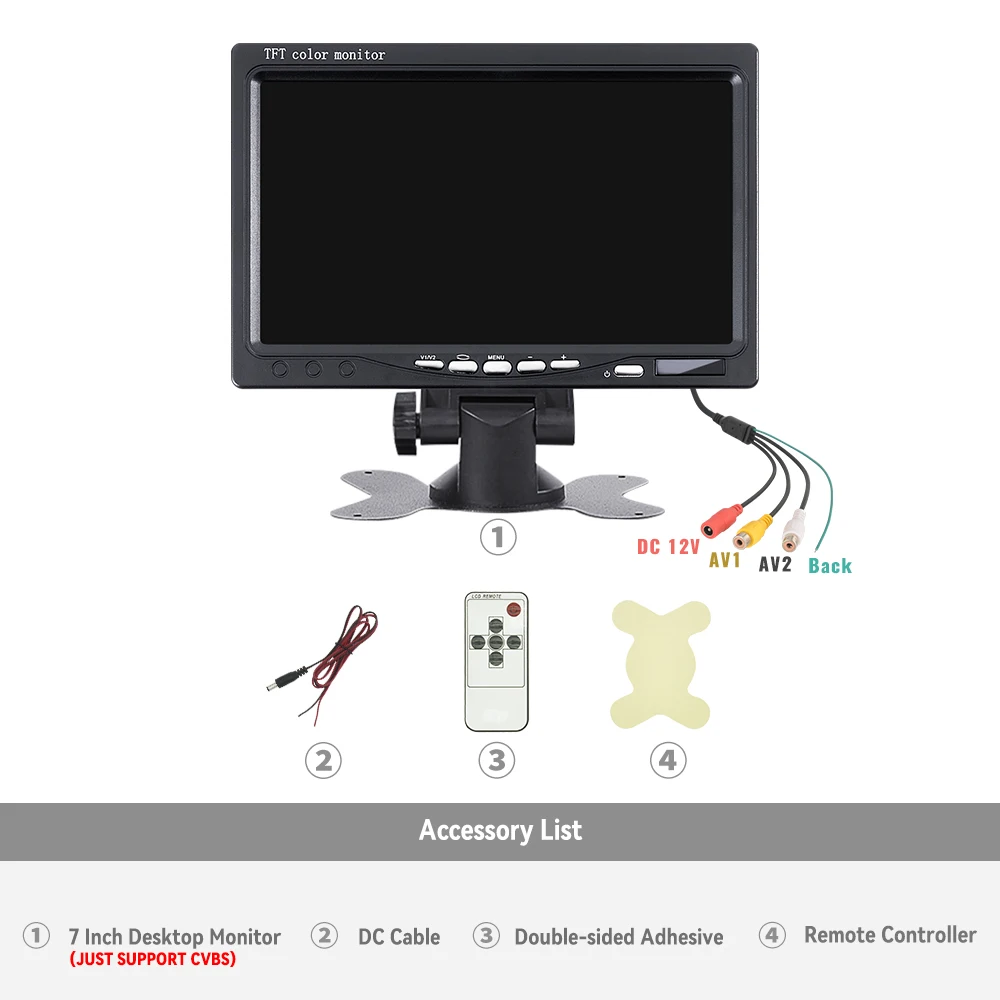 BINWEI 7-дюймовый автомобильный монитор со светодиодной камерой заднего вида ночного видения, универсальный HD-дисплей заднего вида для помощи при парковке
BINWEI 7-дюймовый автомобильный монитор со светодиодной камерой заднего вида ночного видения, универсальный HD-дисплей заднего вида для помощи при парковке