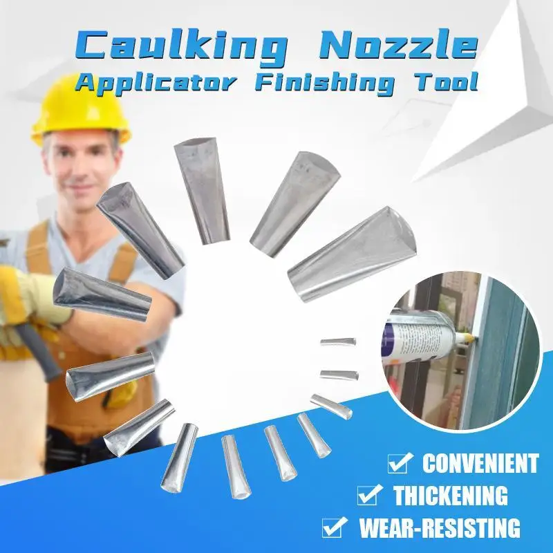 14PCS Stainless Steel Caulk Nozzle Applicator Caulking Finisher Glue Silicone Sealant Finishing Tool Kitchen Bathroom Sink Joint
14PCS Stainless Steel Caulk Nozzle Applicator Caulking Finisher Glue Silicone Sealant Finishing Tool Kitchen Bathroom Sink Joint