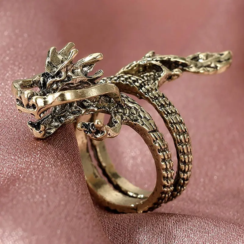 Vintage Zodiac Dragon Adjustable Rings for Women Men Chinese Style Domineering Animal Finger Ring Party Jewelry Accessories Gift
Vintage Zodiac Dragon Adjustable Rings for Women Men Chinese Style Domineering Animal Finger Ring Party Jewelry Accessories Gift