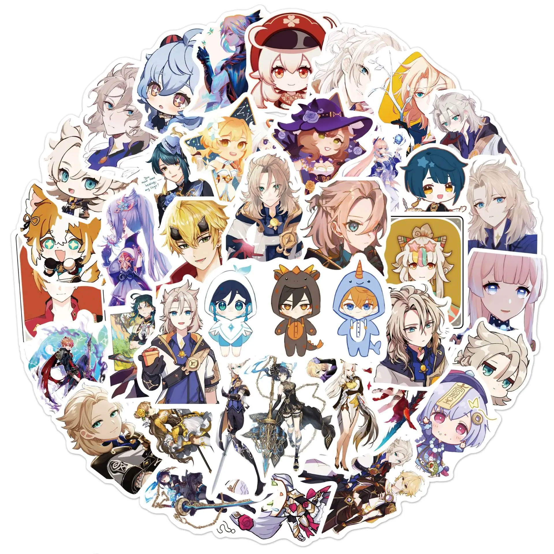 10/30/50PcsTwo-dimensional Genshin Impact Morax Kaeya Alberich DIY Paper Guitar Skateboard Sticker Decal Toy Wholesale
10/30/50PcsTwo-dimensional Genshin Impact Morax Kaeya Alberich DIY Paper Guitar Skateboard Sticker Decal Toy Wholesale