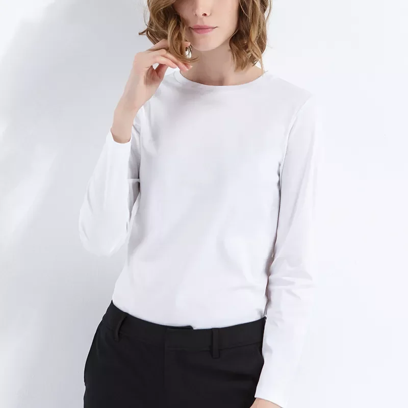 94% Cotton Women T-Shirt Long Sleeve Harajuku Autumn Bottoming Tops Basic Pulovers Woman Clothes
94% Cotton Women T-Shirt Long Sleeve Harajuku Autumn Bottoming Tops Basic Pulovers Woman Clothes