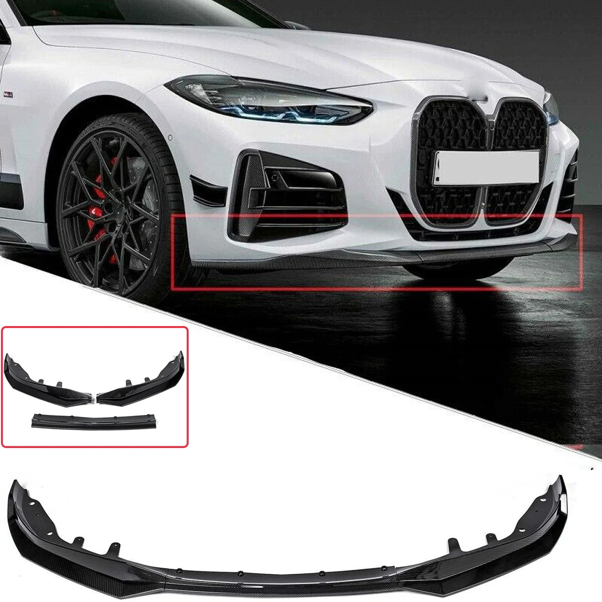 Carbon Fiber Look Front Bumper Lip Body Kit Spoiler Side Splitter Protect Cover Guard For BMW G22 G23 4 Series 2020 Accessories
Carbon Fiber Look Front Bumper Lip Body Kit Spoiler Side Splitter Protect Cover Guard For BMW G22 G23 4 Series 2020 Accessories