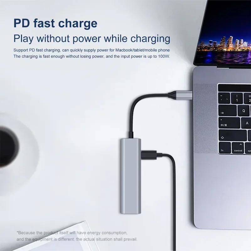 Док-концентратор Type-c + USB3.0 USB2.0 Pd концентратор четыре в одном 4k подходит для Apple