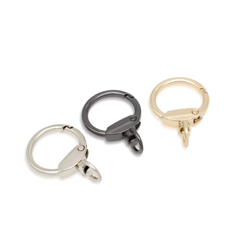 5Pcs/Lot Round Metal Spring Clasps With Small Circle Openable Carabiner Keychain Bag Clips Hook Dog Chain Buckles Connector 
5Pcs/Lot Round Metal Spring Clasps With Small Circle Openable Carabiner Keychain Bag Clips Hook Dog Chain Buckles Connector