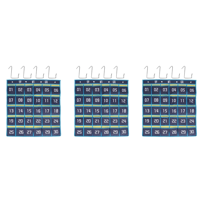 3X 30 Numbered Pockets Chart Cell Phone Hanging Organizer Hanging Storage Bag For Classroom Calculator Phone Holders
3X 30 Numbered Pockets Chart Cell Phone Hanging Organizer Hanging Storage Bag For Classroom Calculator Phone Holders