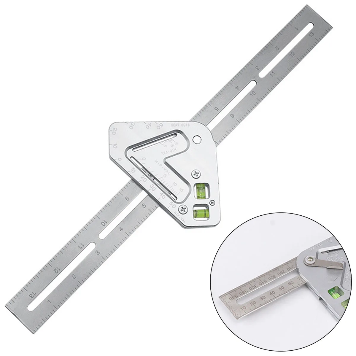 Multifunctional Angle Ruler Angle Level Ruler Woodworking Triangle Ruler Revolutionary Carpentry Tool Measuring Carpenter Tools