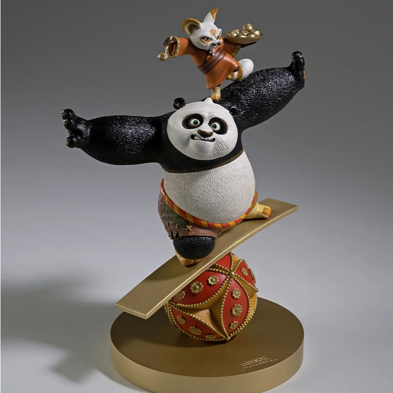 

Медное ремесло аниме кунг-фу Панда фигурки животных Shifu и Po скульптуры орнамент настольное украшение художественная коллекция подарки модель