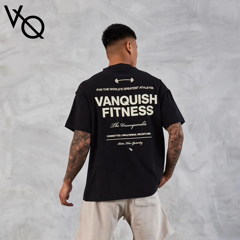 VANQUISH FITNESS Men's Oversized T-Shirt Boxy Hiphop Style Trendy Round Neck Loose Short Sleeve Gym Sports Training T-Shirt
VANQUISH FITNESS Men's Oversized T-Shirt Boxy Hiphop Style Trendy Round Neck Loose Short Sleeve Gym Sports Training T-Shirt