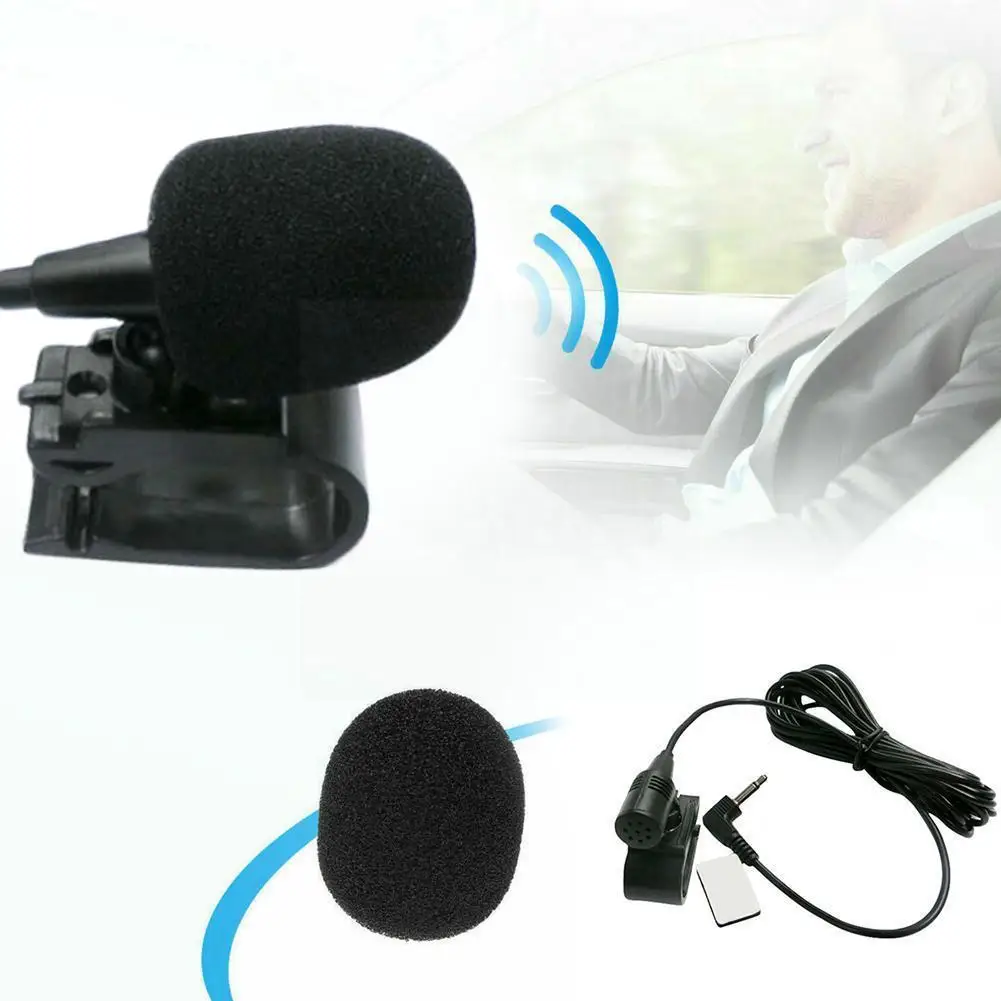 

Автомобильный аудио микрофон с зажимом 3,5 мм разъем Микрофон Стерео мини проводной внешний микрофон для авто Dvd Радио Длинный P2c0
