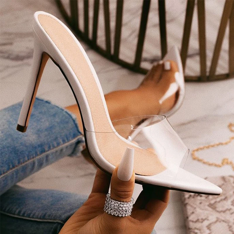 Transparent High Heels Slippers Women Party Dress Shoes 2022 New Ladies Sexy PVC Pointed Toe Slides Women Sandals Size 35-42
Transparent High Heels Slippers Women Party Dress Shoes 2022 New Ladies Sexy PVC Pointed Toe Slides Women Sandals Size 35-42