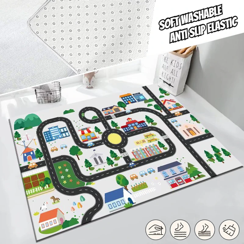 Cartoon Children's Transportation Route Carpet Baby Game Crawling Large Area Rugs Bedroom Children's Room Decor Non-slip Mats
Cartoon Children's Transportation Route Carpet Baby Game Crawling Large Area Rugs Bedroom Children's Room Decor Non-slip Mats