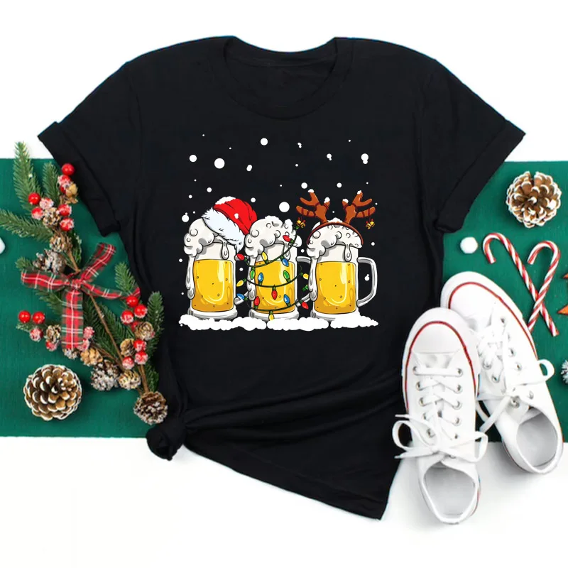 Cute Wine Glass Christmas T Shirt Women Fashion Christmas Harajuku Short Sleeve T-shirt Black Suitable All Seasons Tshirt Tops
Cute Wine Glass Christmas T Shirt Women Fashion Christmas Harajuku Short Sleeve T-shirt Black Suitable All Seasons Tshirt Tops