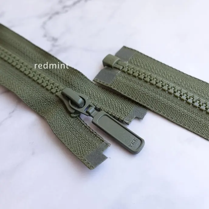 YKK Zipper No. 5 Resin Single End Open Tail Olive Coat Open Door Plastic Teeth Pull Lock
YKK Zipper No. 5 Resin Single End Open Tail Olive Coat Open Door Plastic Teeth Pull Lock