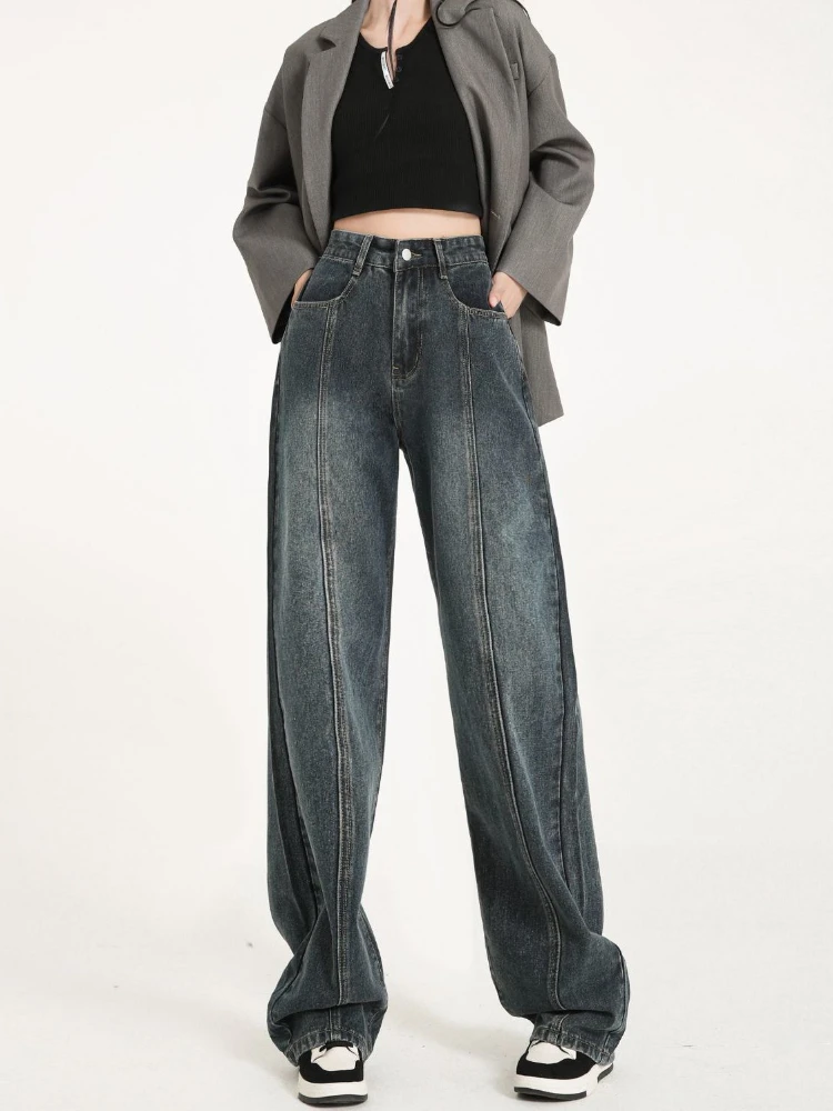 HOUZHOU Vintage Baggy Jeans Women Wide Leg Denim Trousers Y2k Streetwear High Waist Casual American Retro Female Fashion Pants
HOUZHOU Vintage Baggy Jeans Women Wide Leg Denim Trousers Y2k Streetwear High Waist Casual American Retro Female Fashion Pants