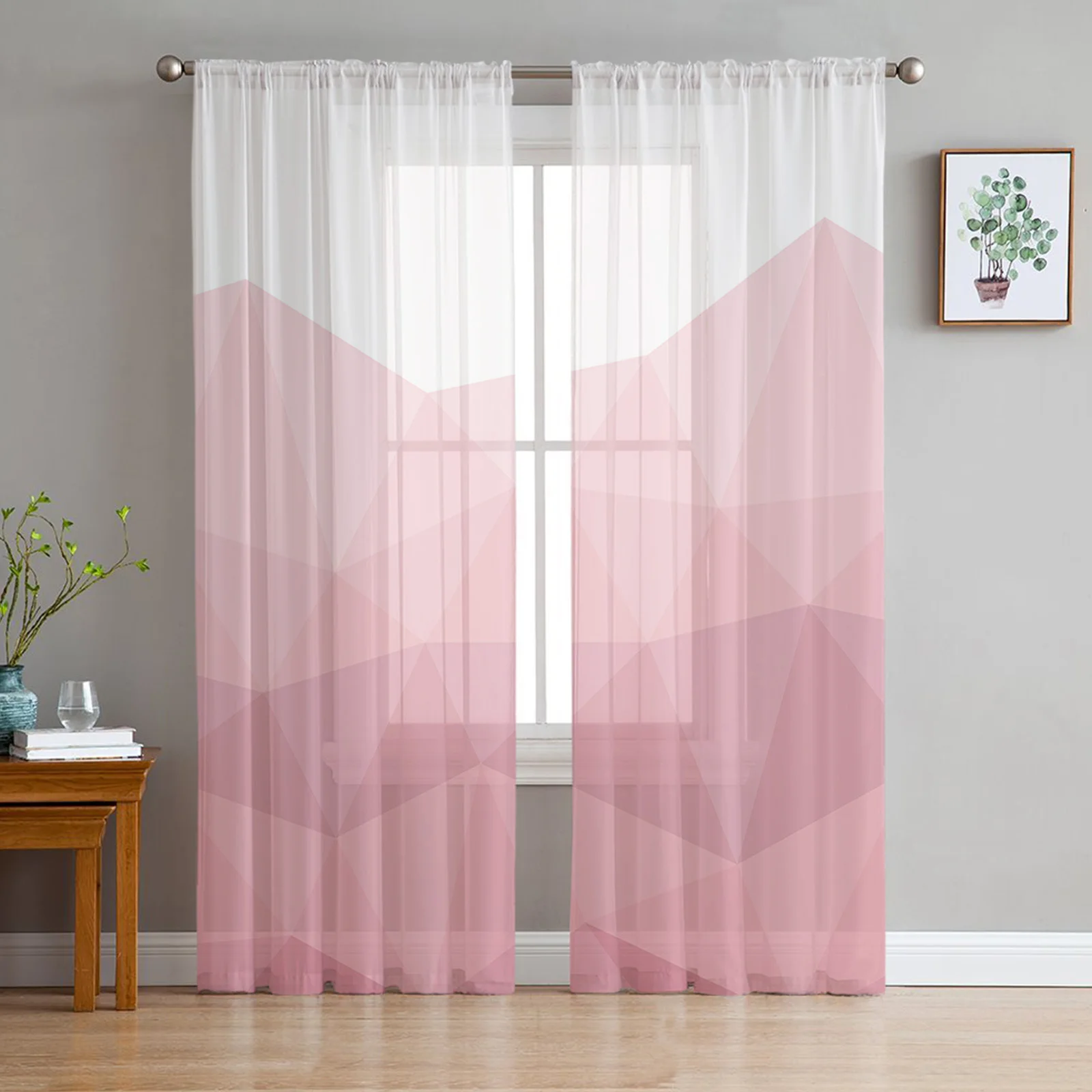 Тюлевые шторы с розовым градиентом, прозрачные Занавески с геометрическим рисунком для гостиной, дома, балкона, декоративные занавески для ...
Тюлевые шторы с розовым градиентом, прозрачные Занавески с геометрическим рисунком для гостиной, дома, балкона, декоративные занавески для ...
