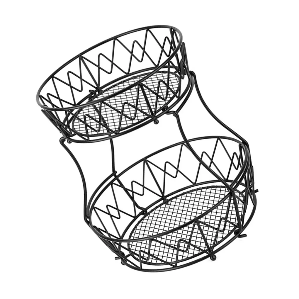 Fruit Basket Double Tiers Metal Fruit Storage Bowl Kitchen Countertop Vegetable Organizer
Fruit Basket Double Tiers Metal Fruit Storage Bowl Kitchen Countertop Vegetable Organizer