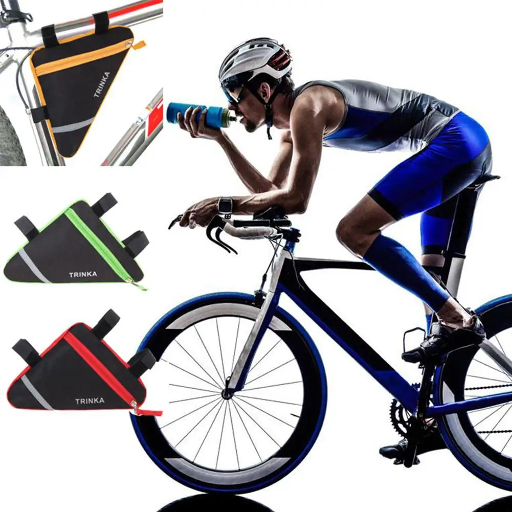 Bicycle Triangular Saddle Bag With Reflective Strips Waterproof Front Tube Frame Pouch Cycling Accessories (19 X 18 X 4.5cm)
Bicycle Triangular Saddle Bag With Reflective Strips Waterproof Front Tube Frame Pouch Cycling Accessories (19 X 18 X 4.5cm)
