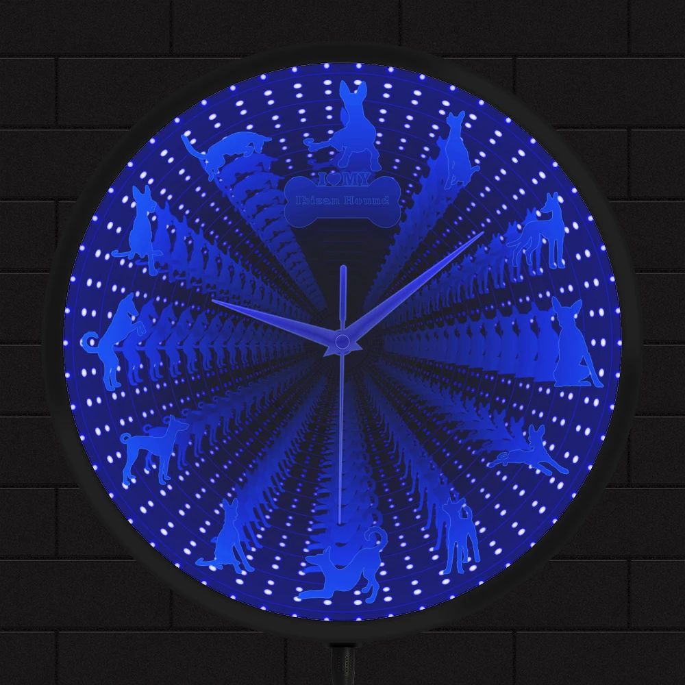 Anubis Ibizan Hound Dog LED Infinity Mirror Wall Clock Nursery Decor Puppy Animal Tunnel Vision Wall Watch Bedside Night Lamp
Anubis Ibizan Hound Dog LED Infinity Mirror Wall Clock Nursery Decor Puppy Animal Tunnel Vision Wall Watch Bedside Night Lamp