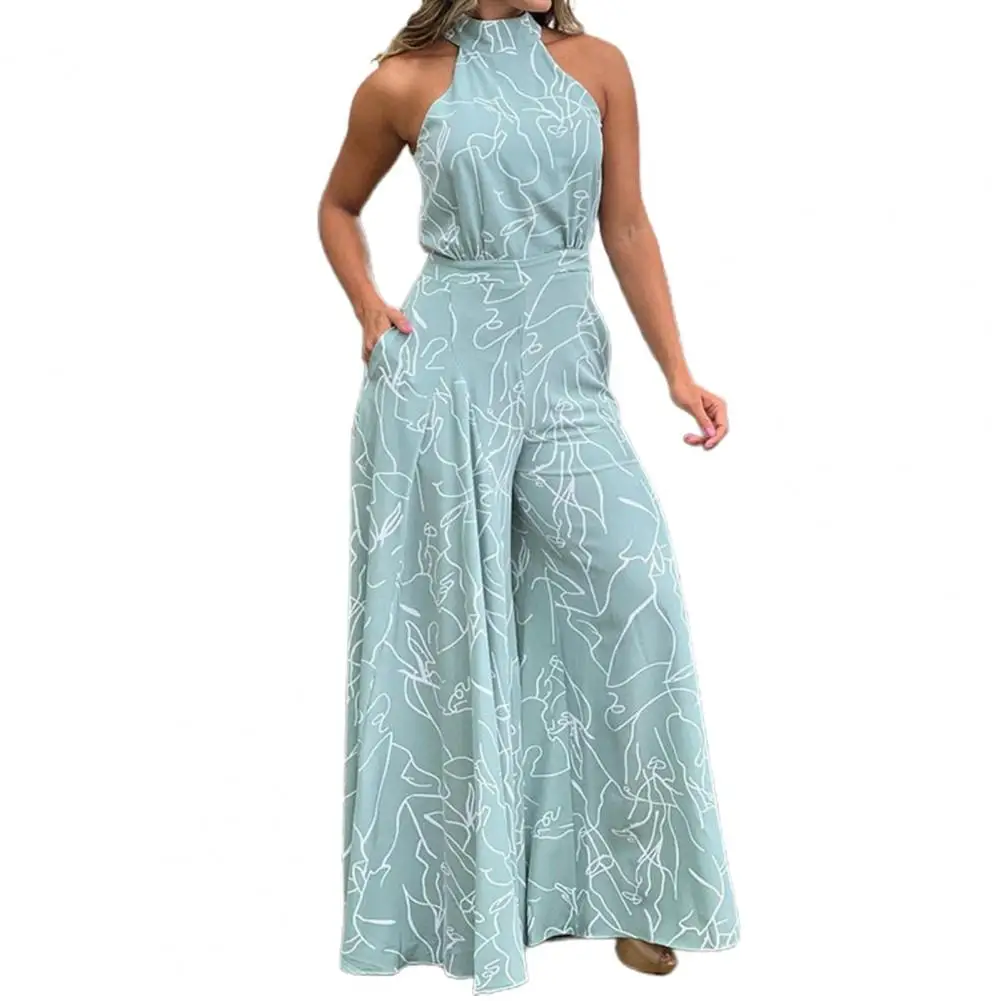 Women Jumpsuit Romper Contrast Colors Tight Waist High-collar Plus Size Print Sleeveless Summer Jumpsuit Lady Clothes Streetwear
Women Jumpsuit Romper Contrast Colors Tight Waist High-collar Plus Size Print Sleeveless Summer Jumpsuit Lady Clothes Streetwear
