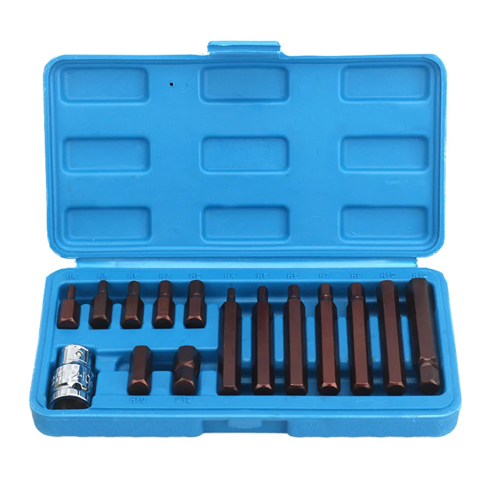 Brand New Socket Wrench Storage Box 1/2in 15PCS Adapter Torque Spanner Drive Socket Bits H4-H12 Ratchet Wrench
Brand New Socket Wrench Storage Box 1/2in 15PCS Adapter Torque Spanner Drive Socket Bits H4-H12 Ratchet Wrench