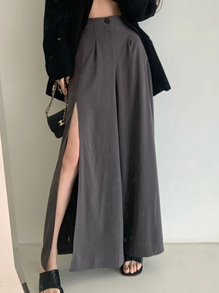 Korean chic summer fashion retro high waist niche high slit wide leg pants all-match loose casual suit pants women
Korean chic summer fashion retro high waist niche high slit wide leg pants all-match loose casual suit pants women