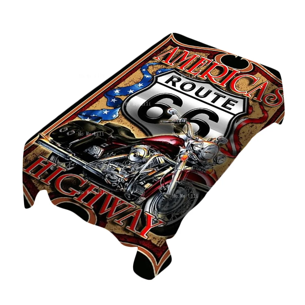 

Route 66 Is One Of The Most Famous Highways In The United States Tablecloth By Ho Me Lili For Tabletop Decor