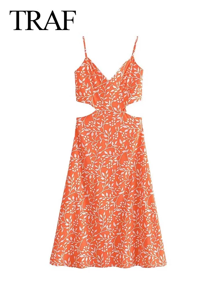 TRAF Elegant Lady Sling Dress Sleeveless Print Leaf Pattern Breast Wrap Top Lace Up Bow Backless Waistless Slim Sexy Elegant
TRAF Elegant Lady Sling Dress Sleeveless Print Leaf Pattern Breast Wrap Top Lace Up Bow Backless Waistless Slim Sexy Elegant