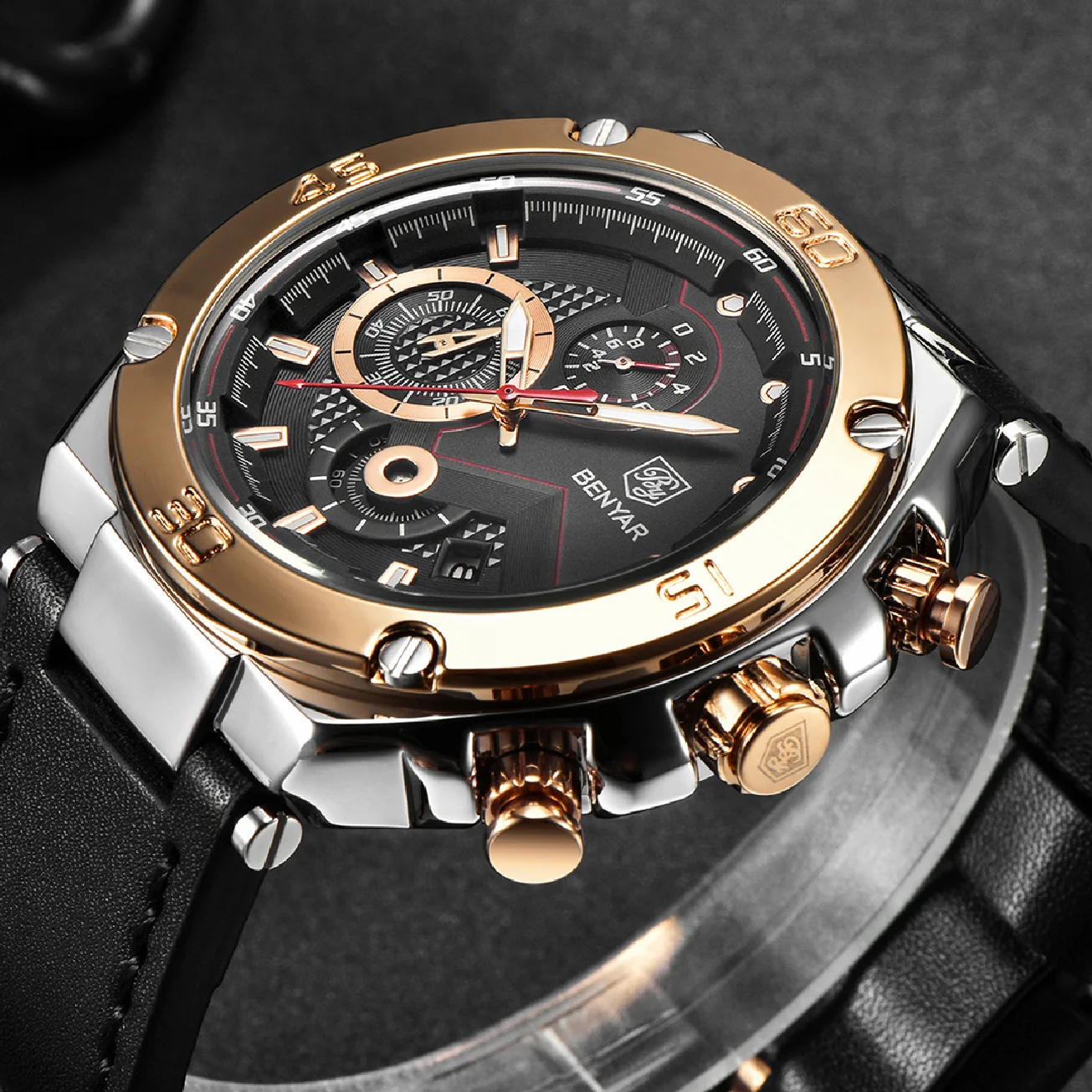 BENYAR 2023 New Men Watch 30M Waterproof Leather Luxury Diver Watch Top Brand Military Men Quartz Wristwatches reloj hombre
BENYAR 2023 New Men Watch 30M Waterproof Leather Luxury Diver Watch Top Brand Military Men Quartz Wristwatches reloj hombre