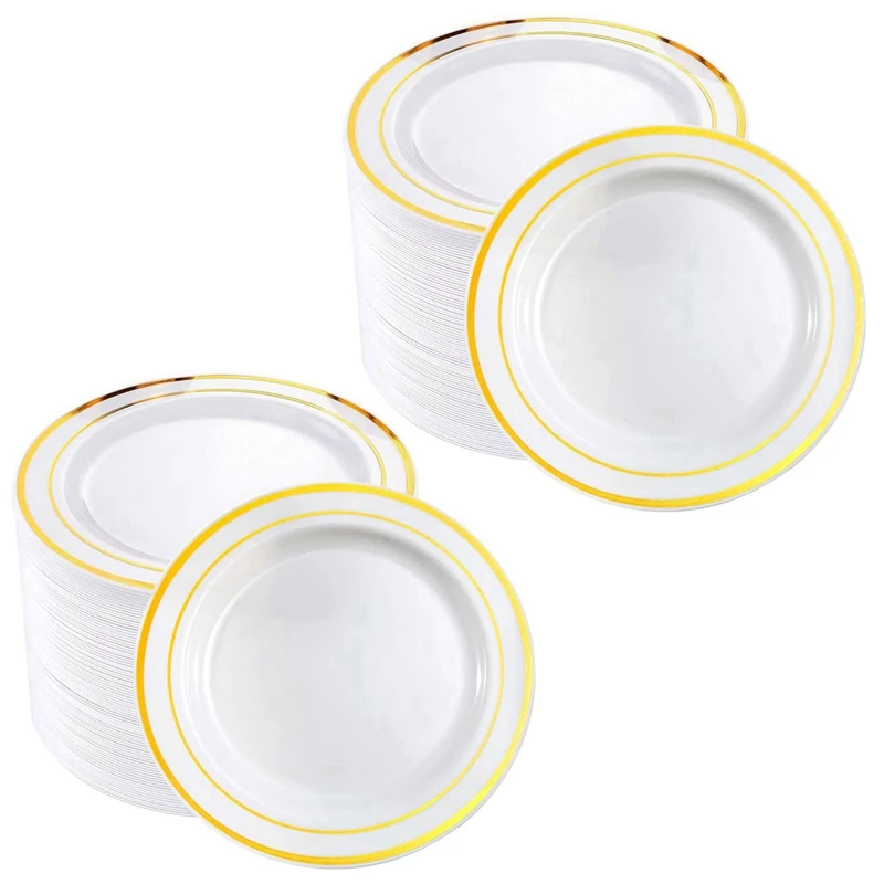 50Pcs Golden Disposable Plastic Tableware Plate Wedding Gift Birthday Party Supplies
50Pcs Golden Disposable Plastic Tableware Plate Wedding Gift Birthday Party Supplies