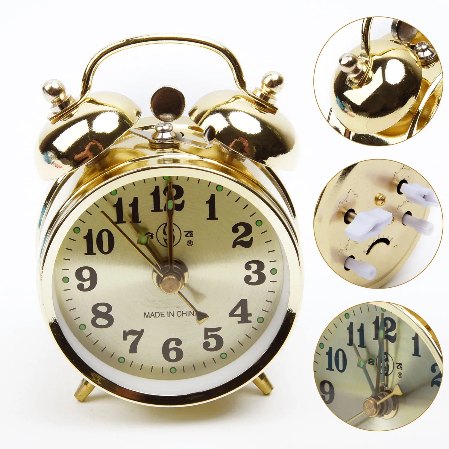 1Pc Household Mechanical Gold Alarm Clock Manual Wind Up Vintage Metal Clock Cute Oversized Ringtone Alarm Clock
1Pc Household Mechanical Gold Alarm Clock Manual Wind Up Vintage Metal Clock Cute Oversized Ringtone Alarm Clock