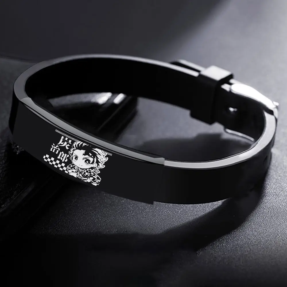 Japanese Anime Surrounding Demon Slayer Bracelet TANJIROU NEZUKO Black Stainless Steel Silicone Bracelet
Japanese Anime Surrounding Demon Slayer Bracelet TANJIROU NEZUKO Black Stainless Steel Silicone Bracelet