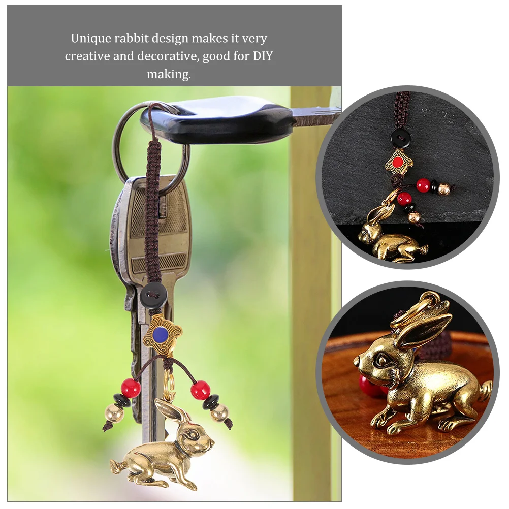Brass Keychain Pendant Bunny Decor Small Rabbit Keyring DIY Crafts Charms Decoration Animal Statue Couple Keychains
Brass Keychain Pendant Bunny Decor Small Rabbit Keyring DIY Crafts Charms Decoration Animal Statue Couple Keychains