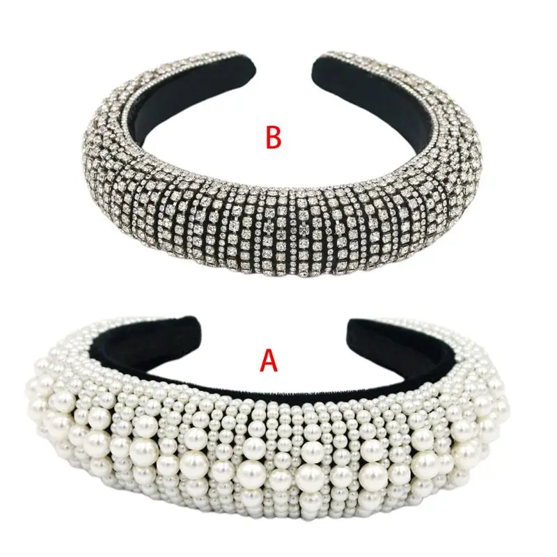 652F Baroque Jewelry for Rhinestone Faux Pearl Headband Women Thick Padded Wide H Hoo
652F Baroque Jewelry for Rhinestone Faux Pearl Headband Women Thick Padded Wide H Hoo
